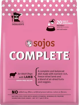Sojos Complete Lamb Recipe Dehydrated Dog Food, 7 lb
