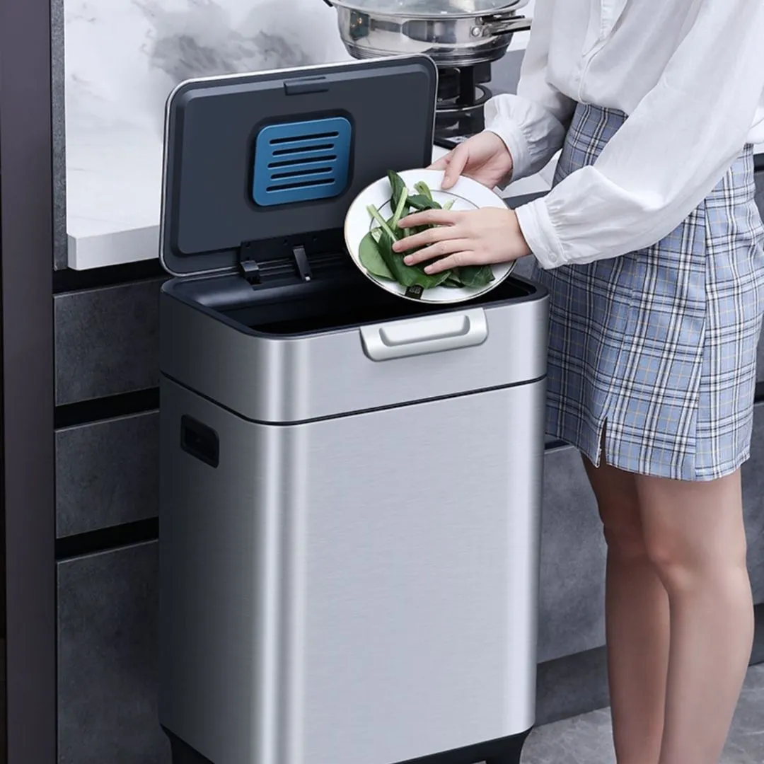 Stainless Steel 20L Press Bin with legs  (Display Set)