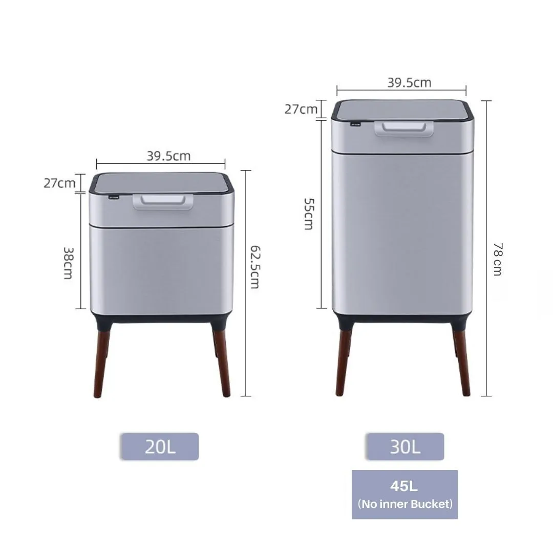 Stainless Steel 20L Press Bin with legs  (Display Set)