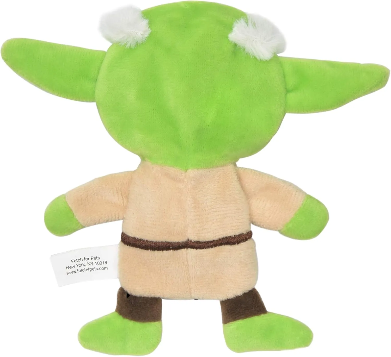 Star Wars for Pets Yoda Plush Flattie Dog Toy - Medium Flat, Fabric Stuffingless Chewable Toys for All Dogs - Officially Licensed, 9 Inch
