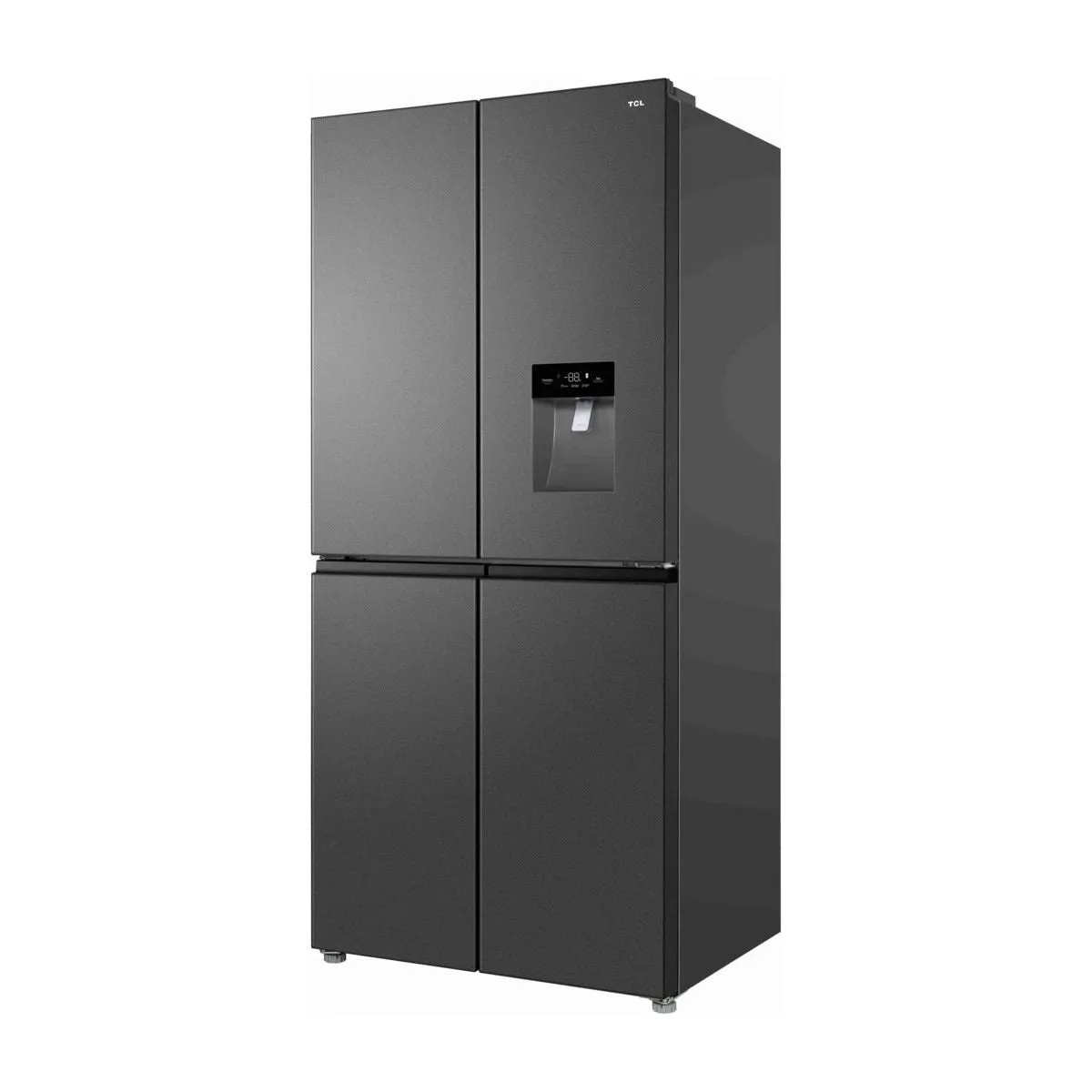 TCL 466L No Frost Non plumbed water dispenser American Style Fridge Freezer - Inox | RP466CSF0UK
