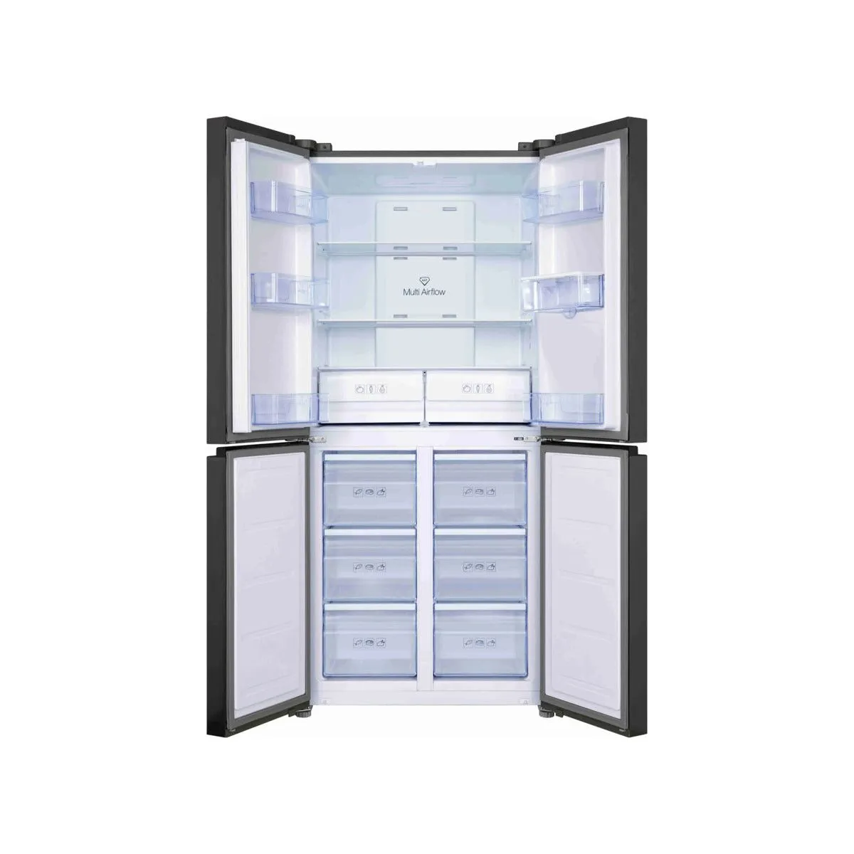 TCL 466L No Frost Non plumbed water dispenser American Style Fridge Freezer - Inox | RP466CSF0UK