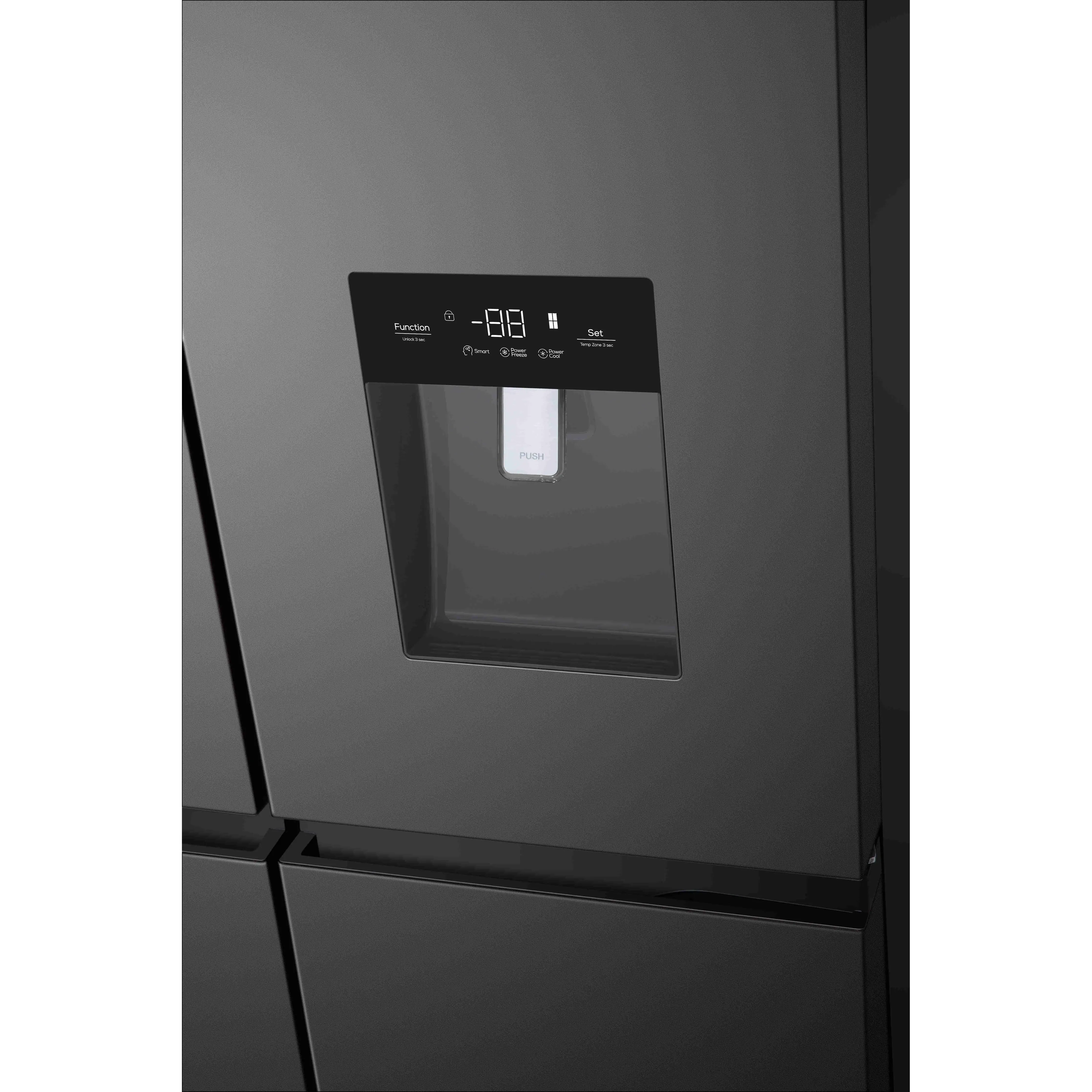 TCL 466L No Frost Non plumbed water dispenser American Style Fridge Freezer - Inox | RP466CSF0UK