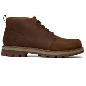 Timberland Britton Road Mid Lace Up Wp Chukka Boots - Rust Full Grain