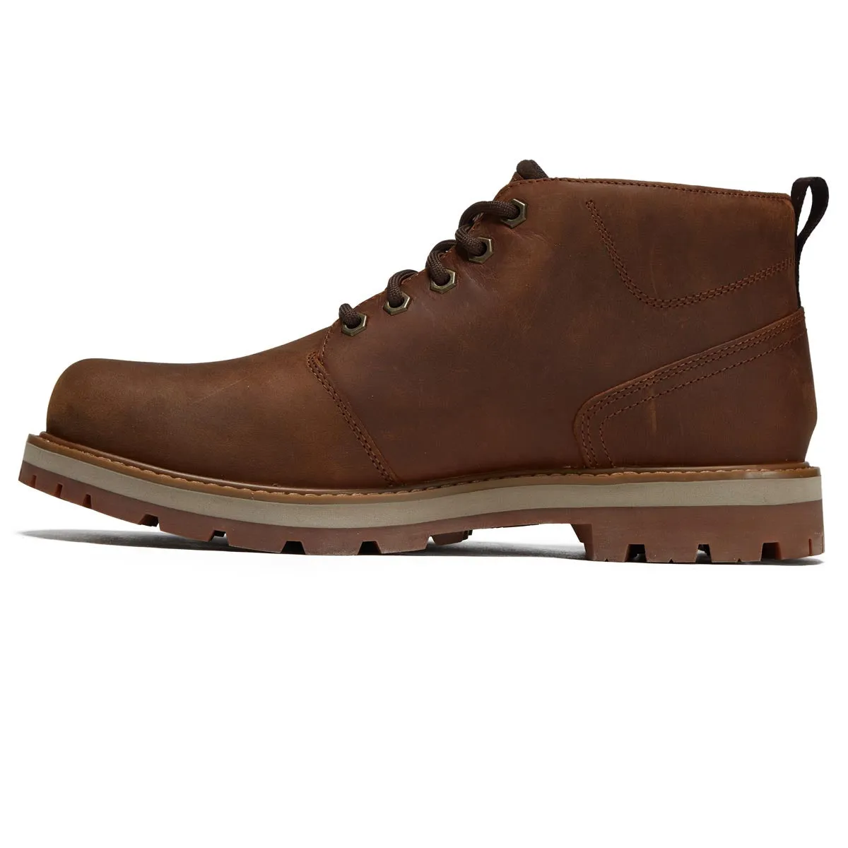 Timberland Britton Road Mid Lace Up Wp Chukka Boots - Rust Full Grain