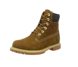 Timberland C10360 Women's Classic Premium Rust Nubuck Leather Lace Up Waterproof Boots, 6" High