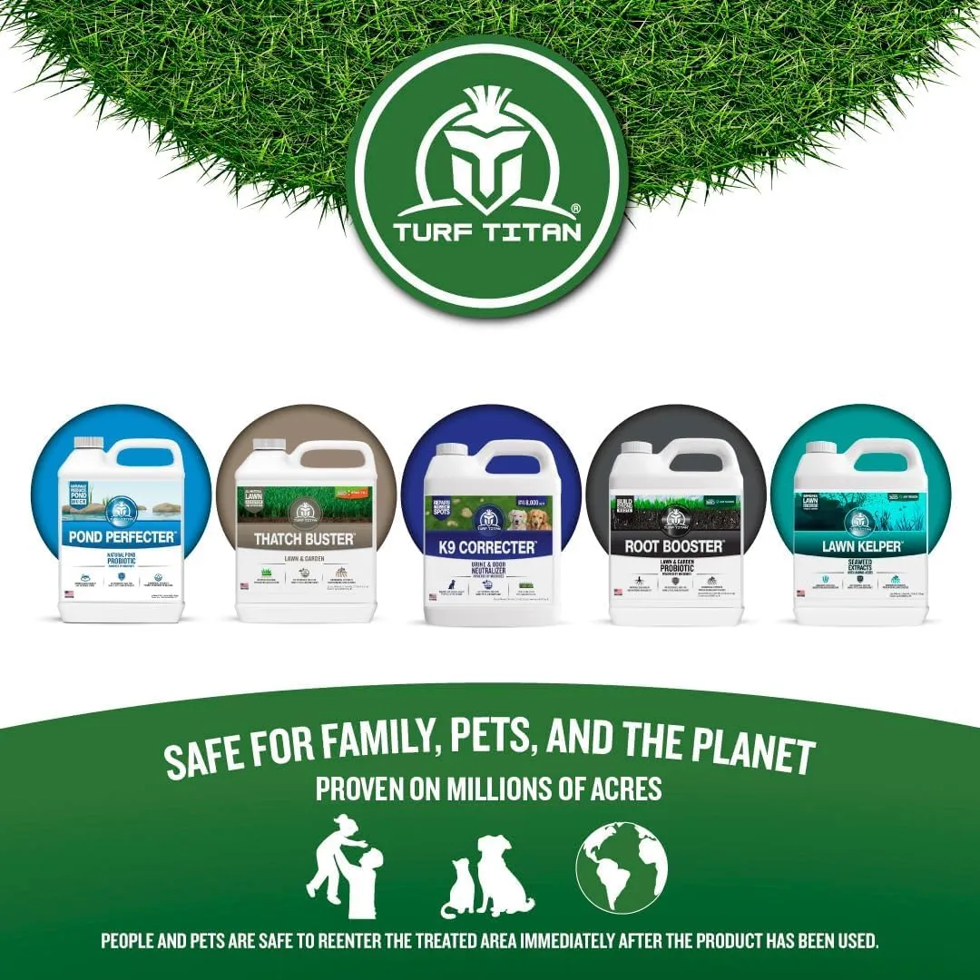 Turf Titan K9 Correcter w/Hose End Dog Urine Neutralizer for Lawn (32 oz)  Urine Neutralizer For Dogs to Revive your Lawn  Lawn Care Solution for Green, Odor-Free Lawn  Covers Up to 8,000 Sq Ft