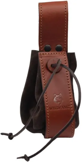 Wildfang Brown Leather Dog Training Treat Bag Premium Dog Training Bag with Belt Loop