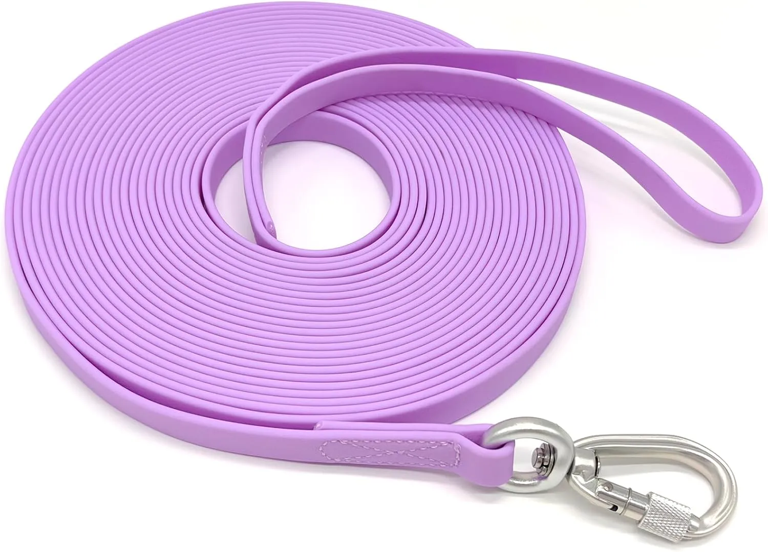 ZALER Long Dog Leash Waterproof Training Leashes 50ft 30ft 20ft 15ft 10ft 6ft, Odor Proof Recall Long Line Lead with Aviation Aluminum Carabiner Clip for Small, Medium, Large Dogs (30FT, Purple)